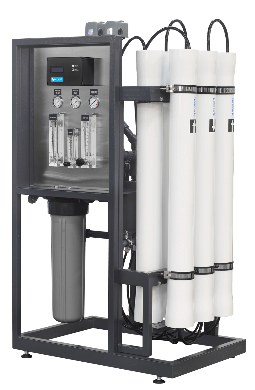 Osmoza inversa industriala, Ecosoft MO36000TP5, profesionala, 6 carcase pentru membrane de 4", controler, prefiltrare si pompa inclusa