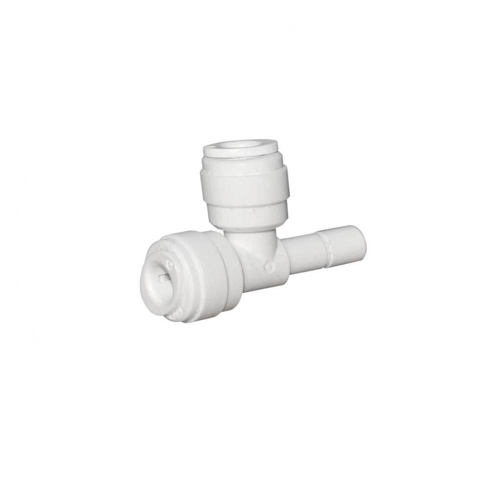 Conector T, 1/4" furtun (6 mm) x 1/4" furtun (6 mm) x 1/4" stem (6 mm), conectare cu mufa rapida pentru furtun de 6 mm