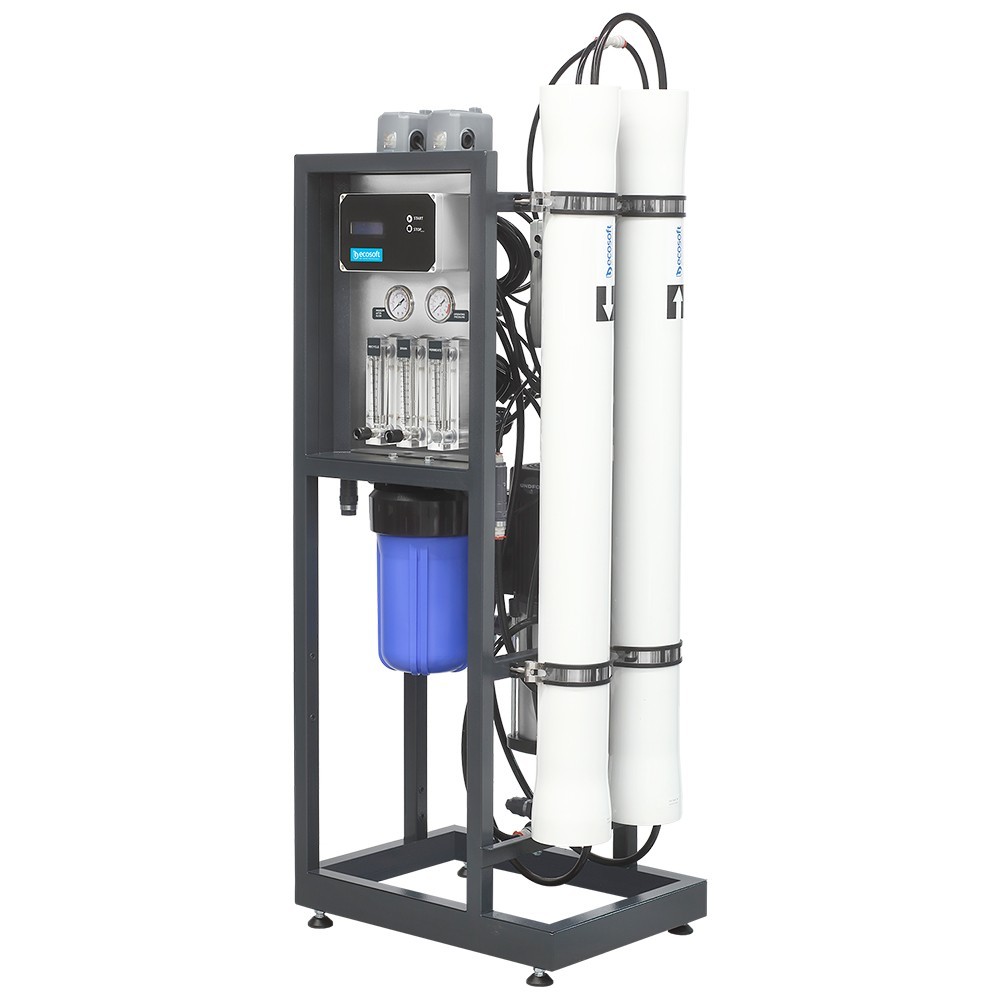 Osmoza inversa industriala, Ecosoft MO12000TP5, profesionala, 2 carcase pentru membrane de 4", controler, prefiltrare si pompa inclusa