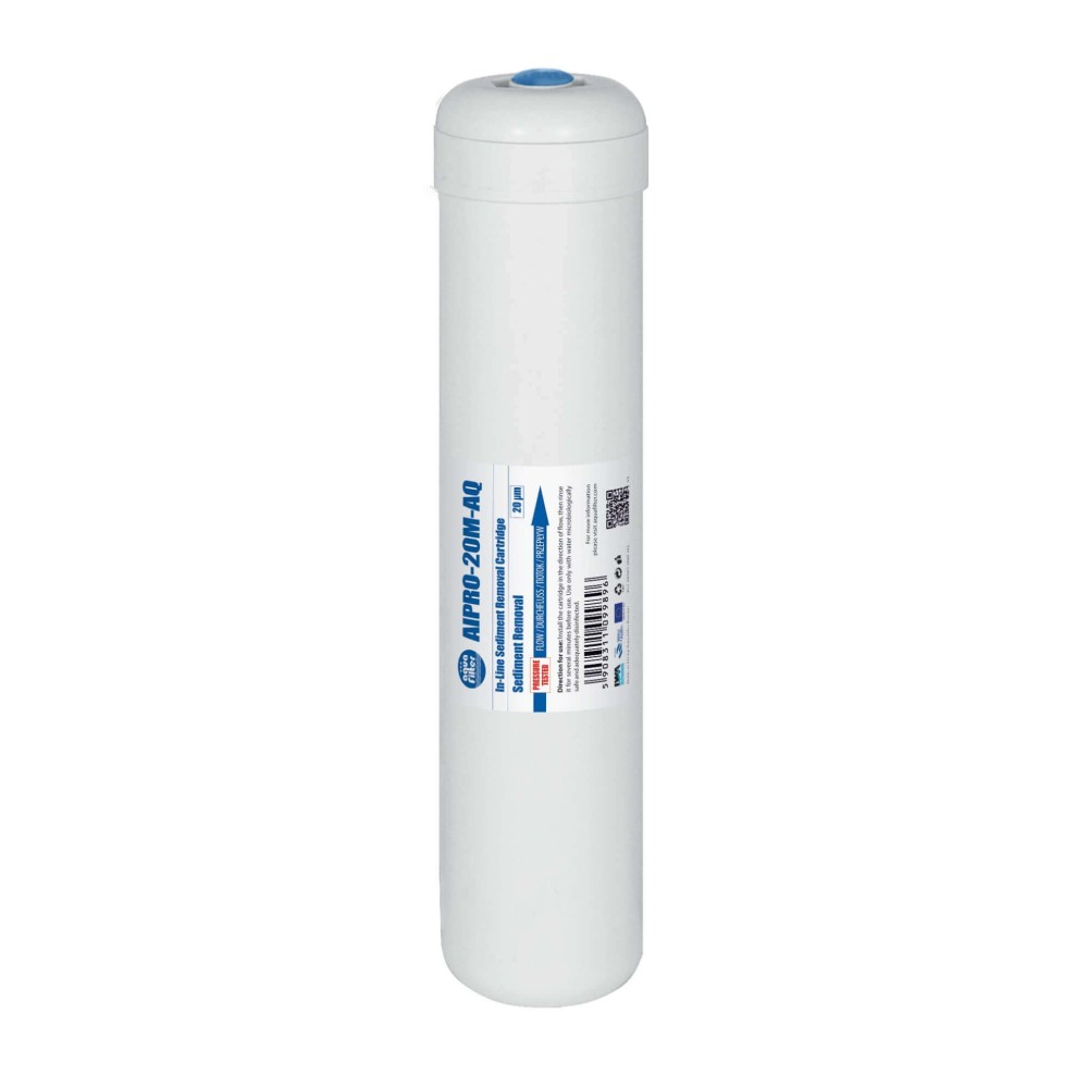 Filtru inline pentru sedimente, AquaFilter AIPRO-20M-AQ, 20 microni, 12"x2.5"