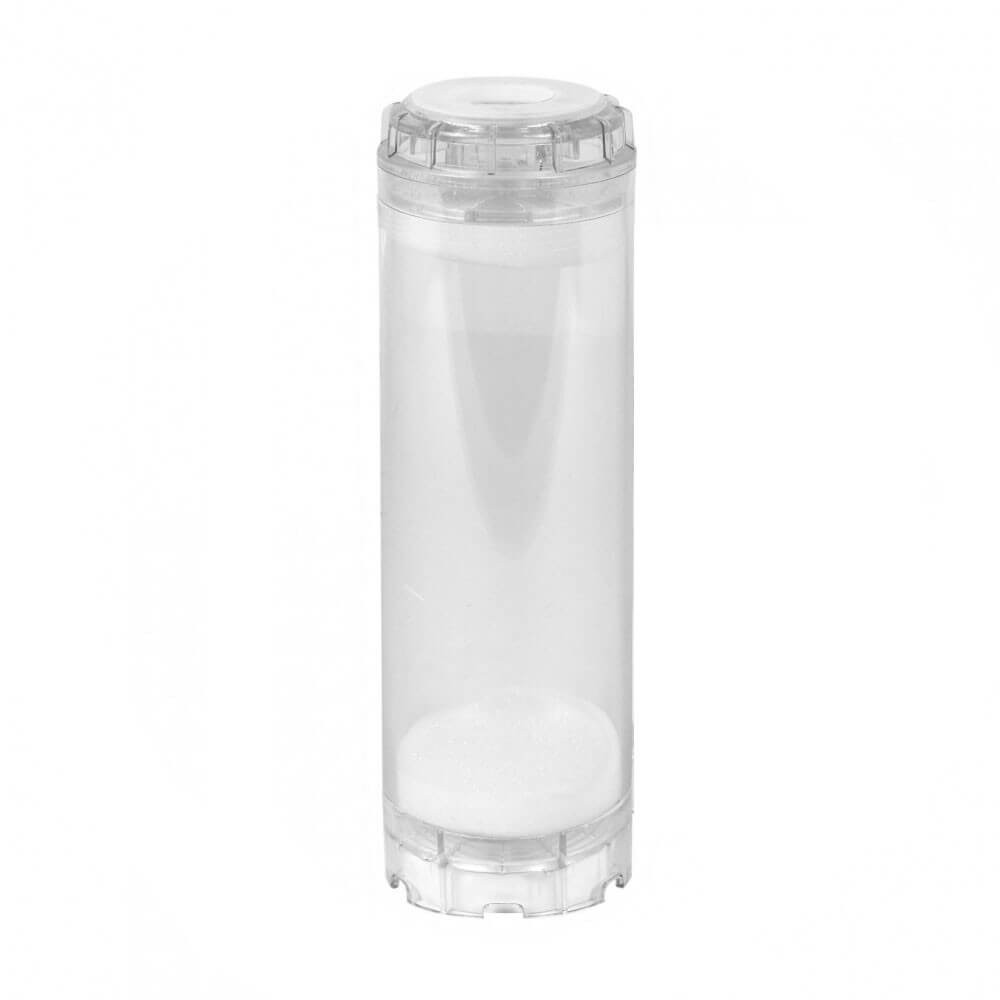 Carcasa goala transparenta pentru material filtrant, 10"x2.5"